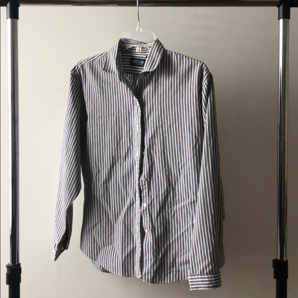 Grey Striped Button Down